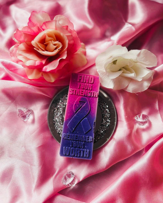 Find Your Strength, Know Your Worth Cancer Awareness Snap Bar